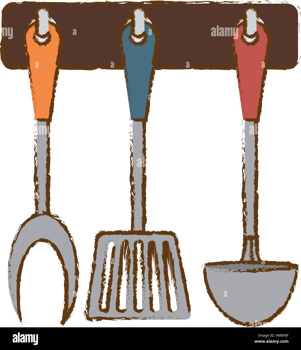 silver rack utensils kitchen icon image, vector illustration Stock ...