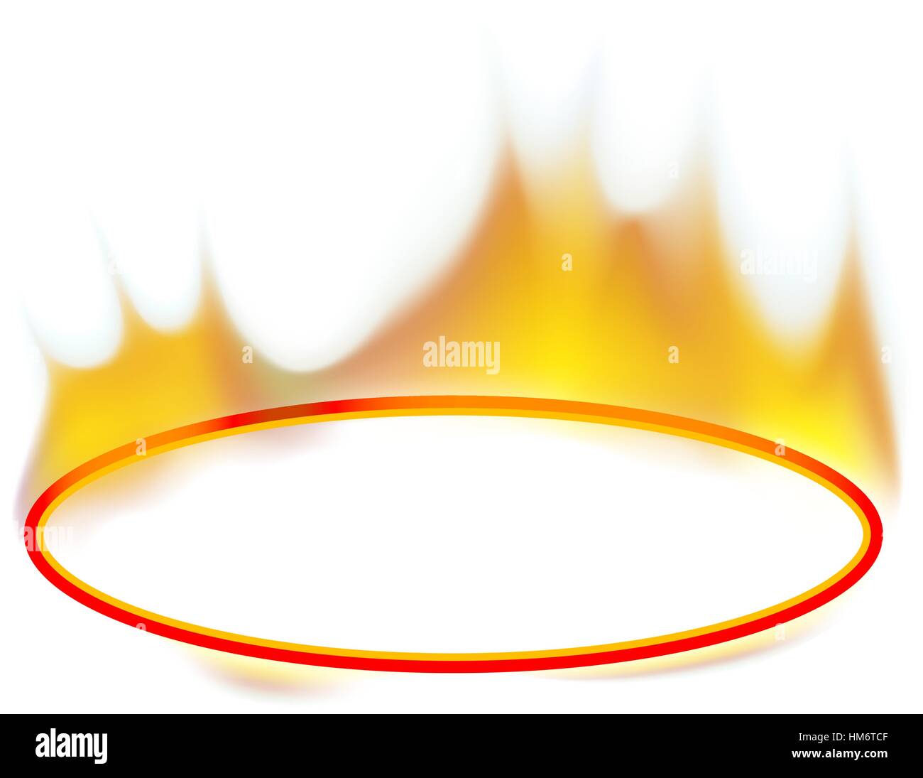 Flaming Blank Oval Text Box Stock Vector Image & Art - Alamy