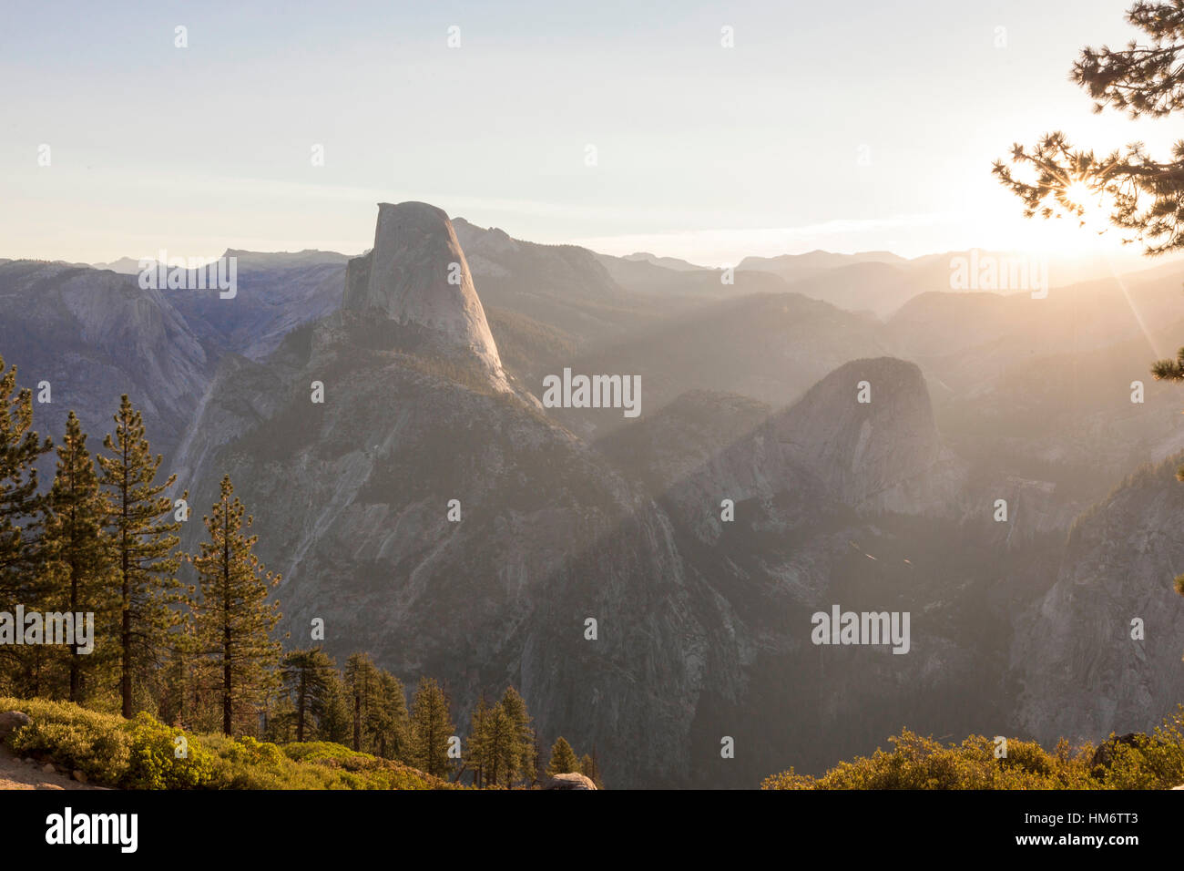 Scenic view of mountains at Sequoia National Park against sky Stock Photo