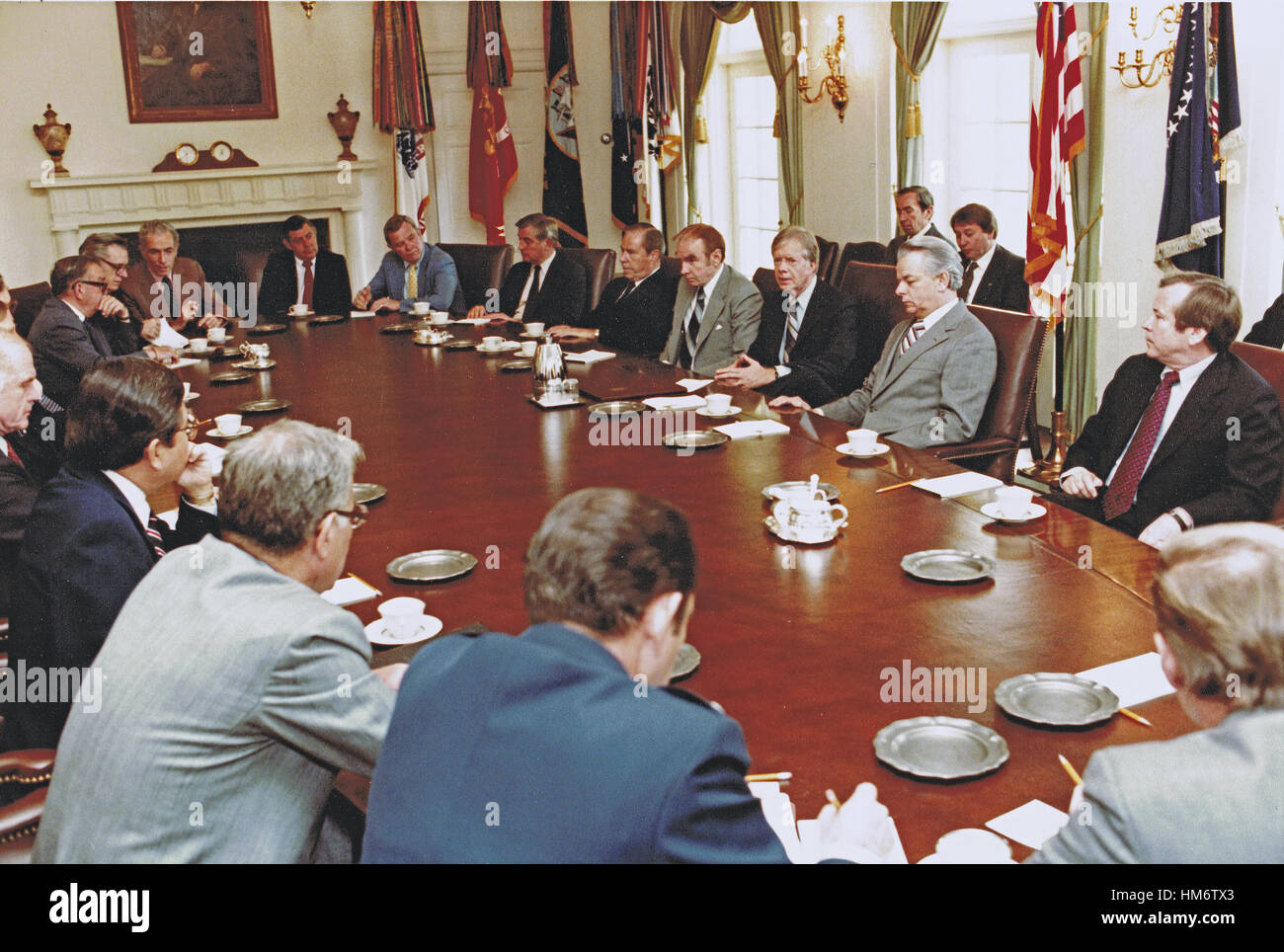 United States President Jimmy Carter meets with US Senate and US House