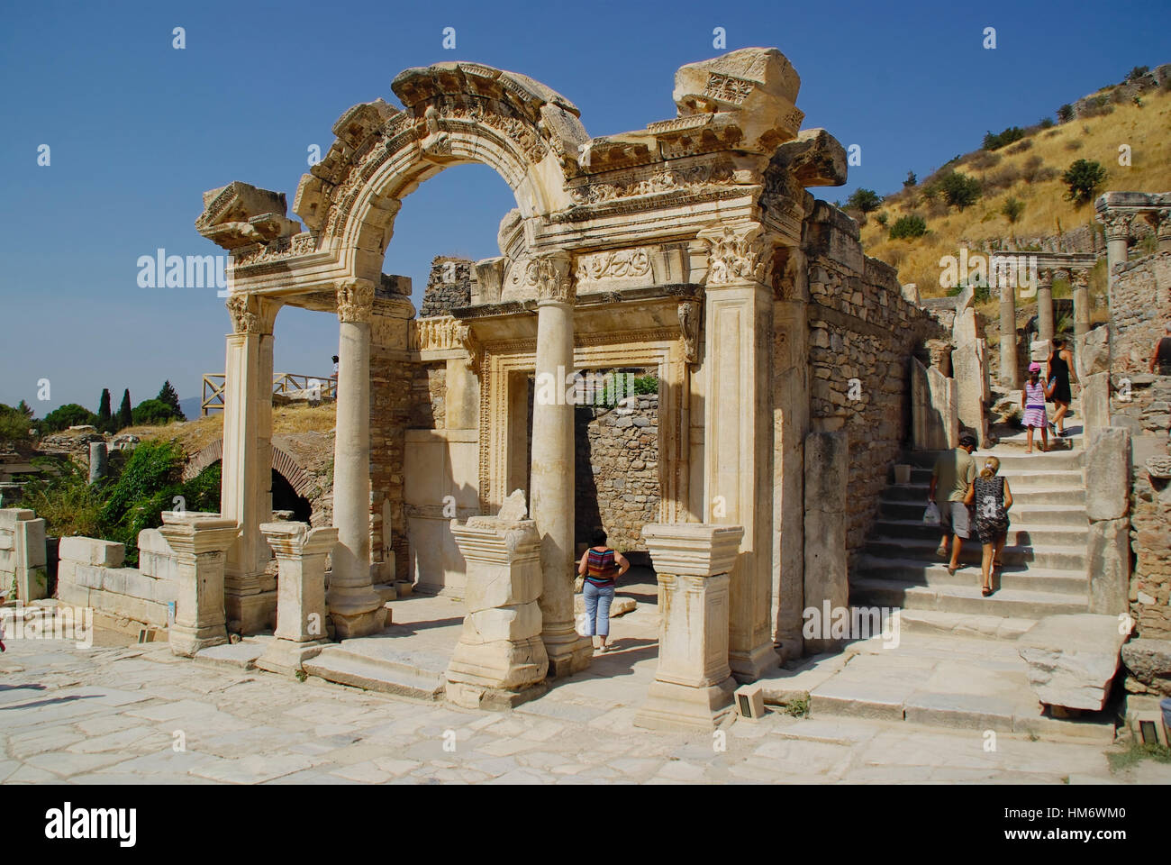SELCUK,TR - CIRCA AUGUST, 2009 - Tourists visit the ruins of Ephes, a ...