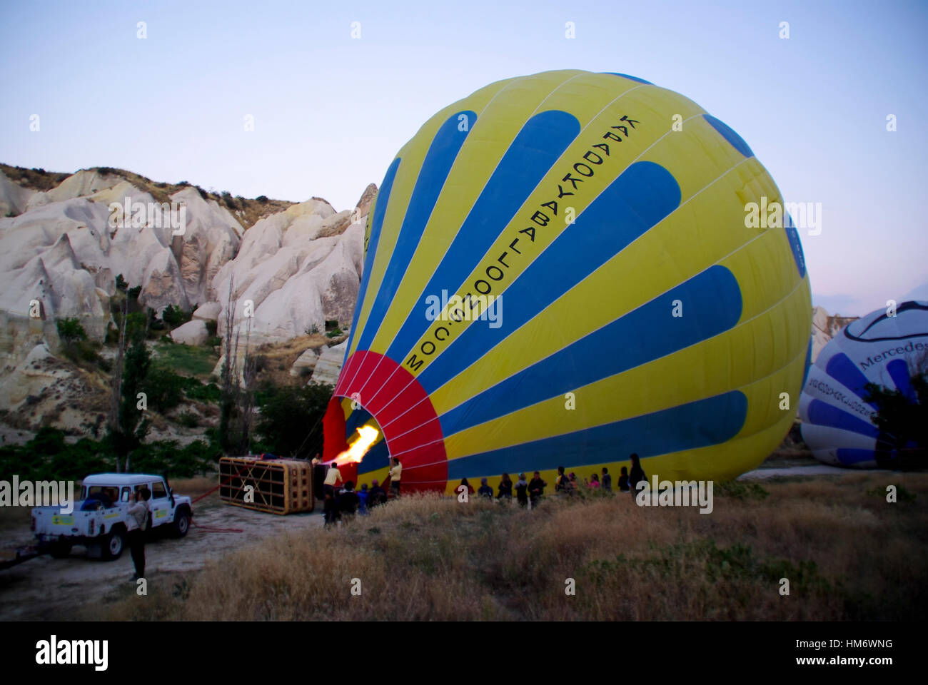 Hot Air Balloon Inflation Fan High Resolution Stock Photography and ...