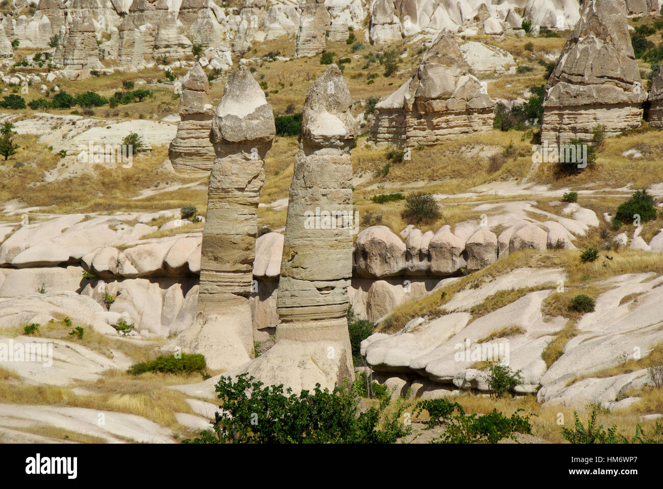 The Fairy chimneys, typical geologic formations of Cappadocia ...
