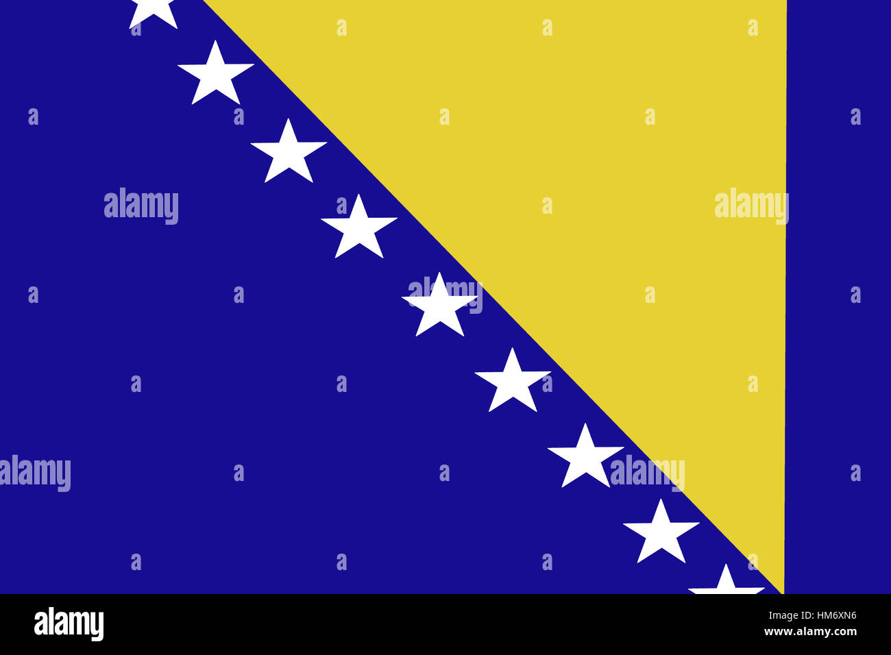 Bosnia and herzegovina national flag 3D illustration symbol Stock Photo ...
