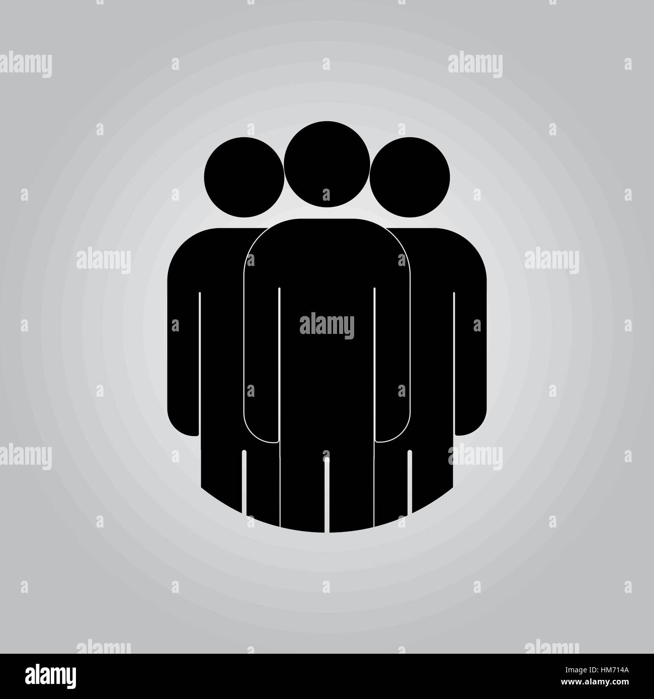 Group of people sign icon. Share symbol. UI website navigation. Social network icons. Group of friends. Cut Out people. Leader icon. Community icon. M Stock Vector