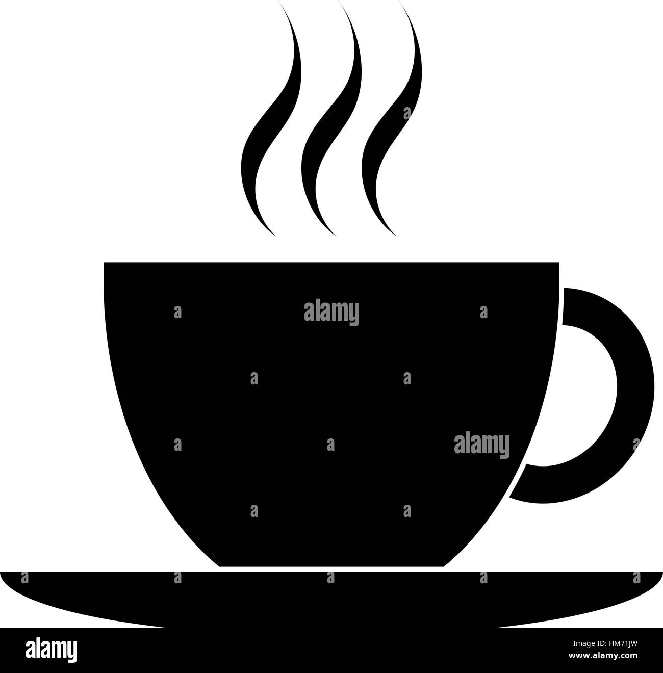Coffee cup flat icon isolate on white background vector illustration ...