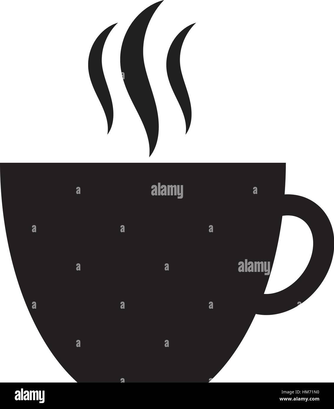 Coffee cup flat icon isolate on white background vector illustration ...