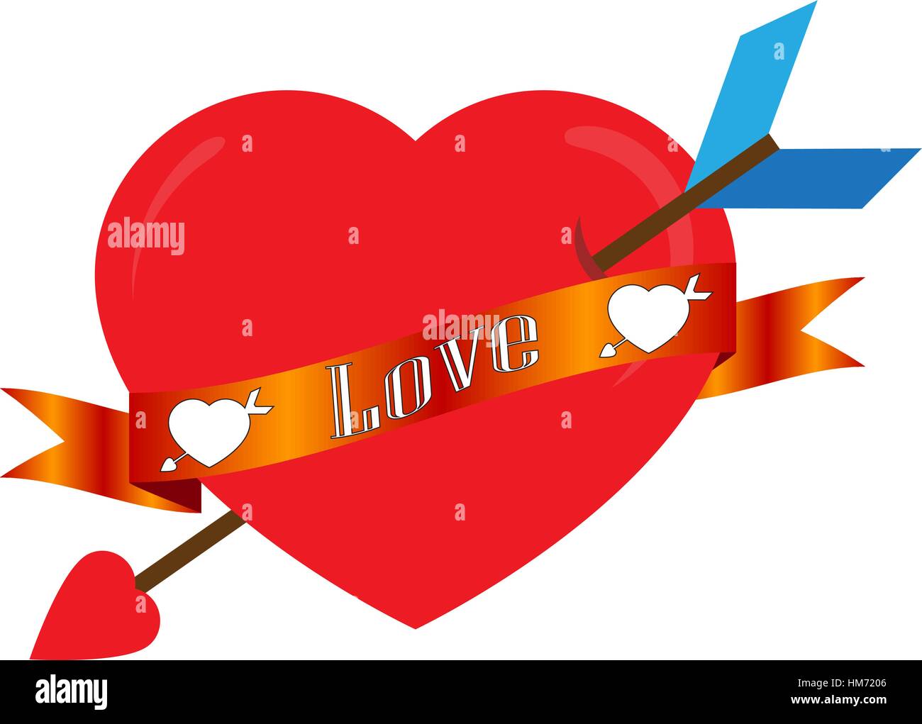 Amour Symbol with Heart and Arrow Icon Stock Vector Image & Art - Alamy