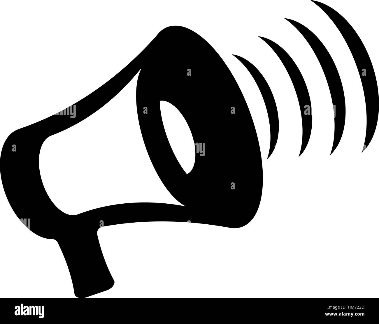 Megaphone icon vector, bullhorn solid illustration, pictogram Stock
