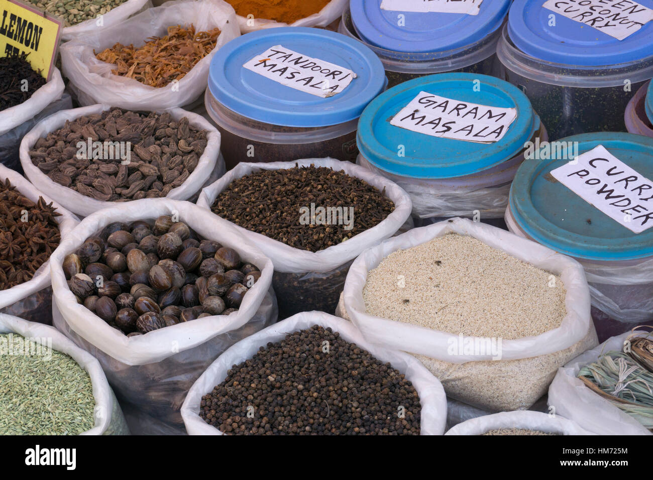 mapusa spice market goa india Stock Photo Alamy