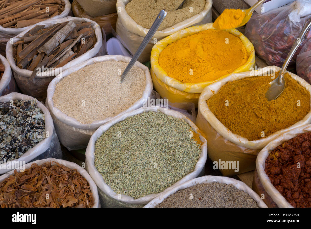 mapusa spice market goa india Stock Photo Alamy