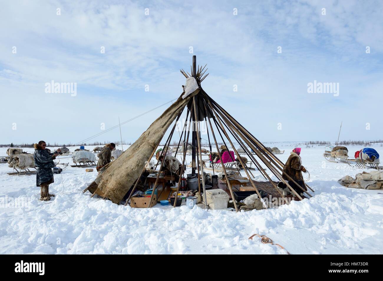 https://c8.alamy.com/comp/HM73DR/nenets-herders-building-their-tent-chum-in-the-tundra-yar-sale-district-HM73DR.jpg