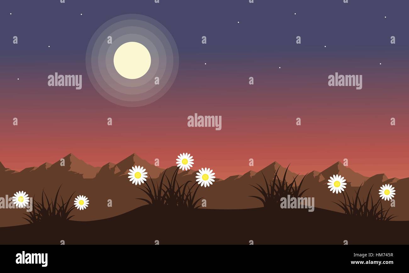 Landscape spring with mountain backgrounds Stock Vector Image & Art - Alamy