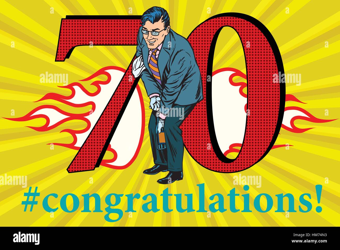 70 anniversary invitation Stock Vector Images - Alamy