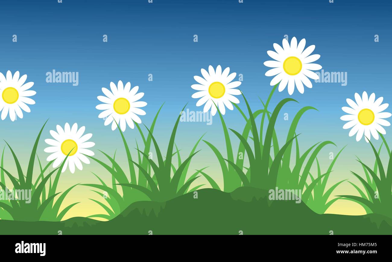 Lined flower at spring landscape Stock Vector Image & Art - Alamy