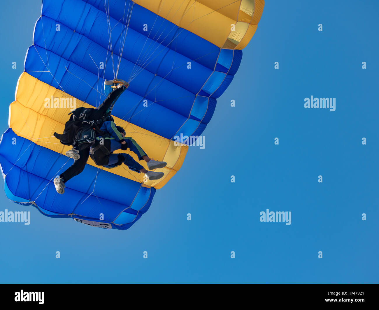 Sky diver floating in the air Stock Photo Alamy