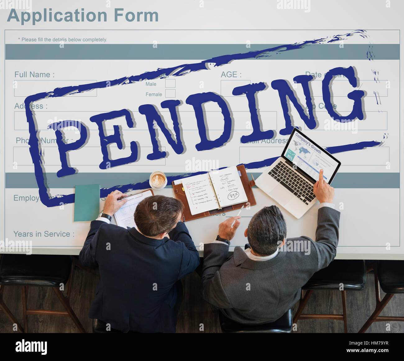 Pending Stamp Application Form Concept Stock Photo Alamy