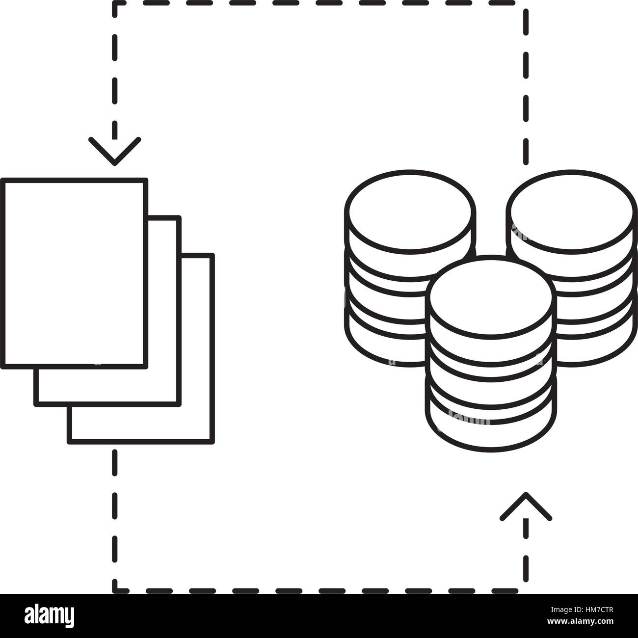figure distributed database icon image design, vector illustration ...