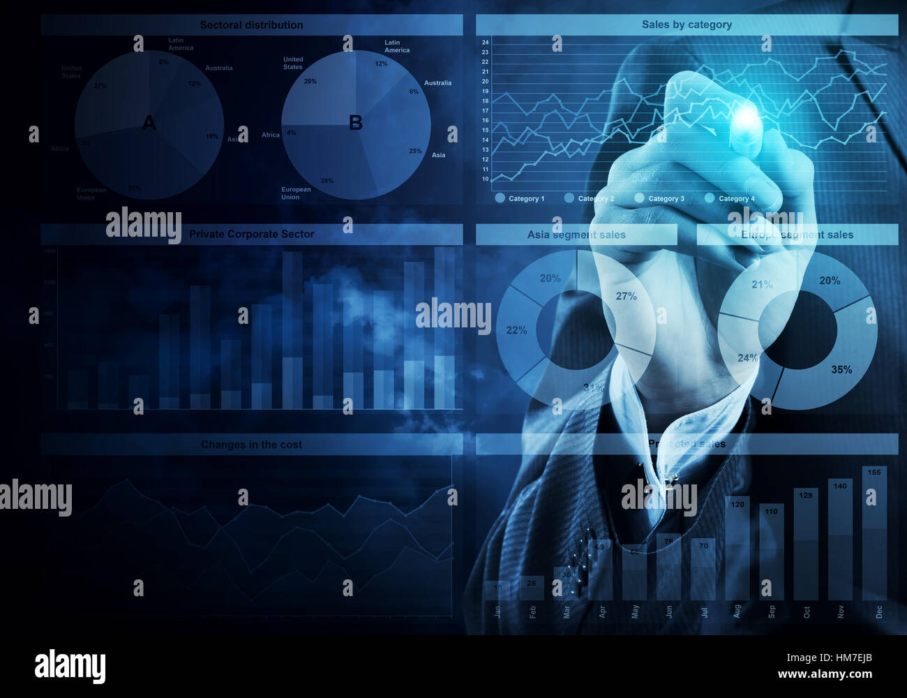 Sales Analysis And Report Stock Photo Alamy