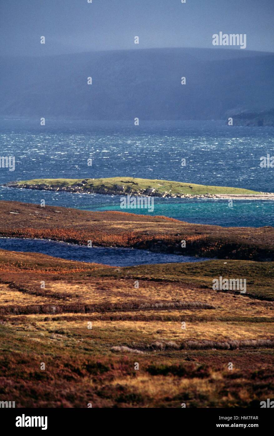 Strips of land protruding into Lake (Loch) Eriboll, Scotland, United