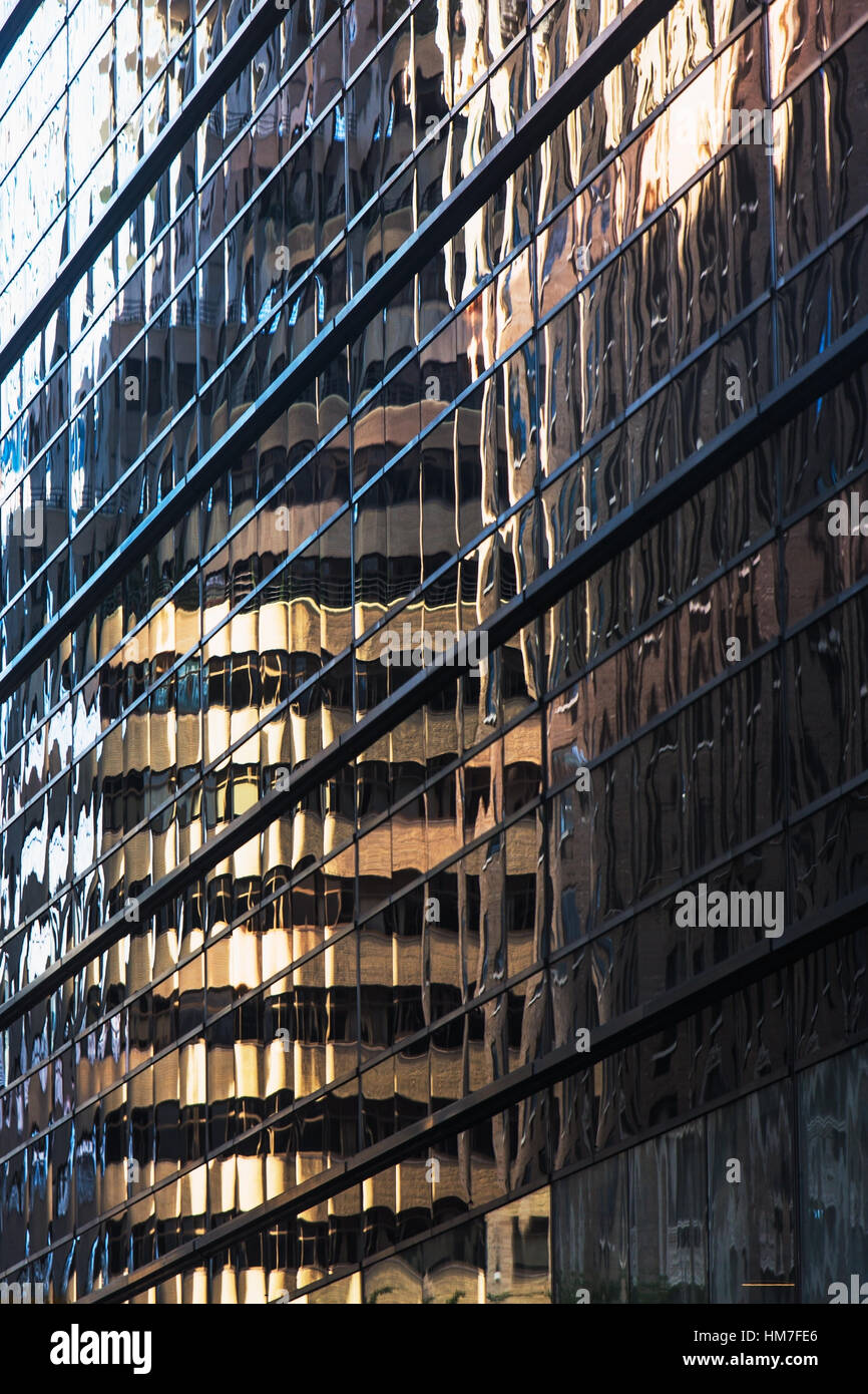 USA, New York, Glassy office skyscraper Stock Photo