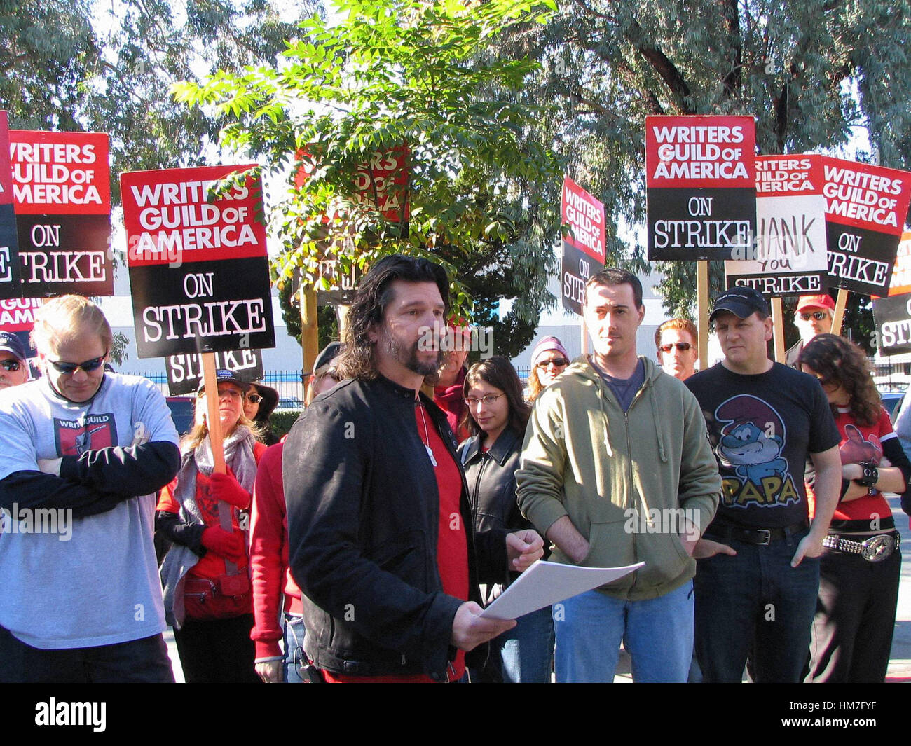PENCILS DOWN! THE 100 DAYS OF THE WRITERS GUILD STRIKE, 2014. ©The