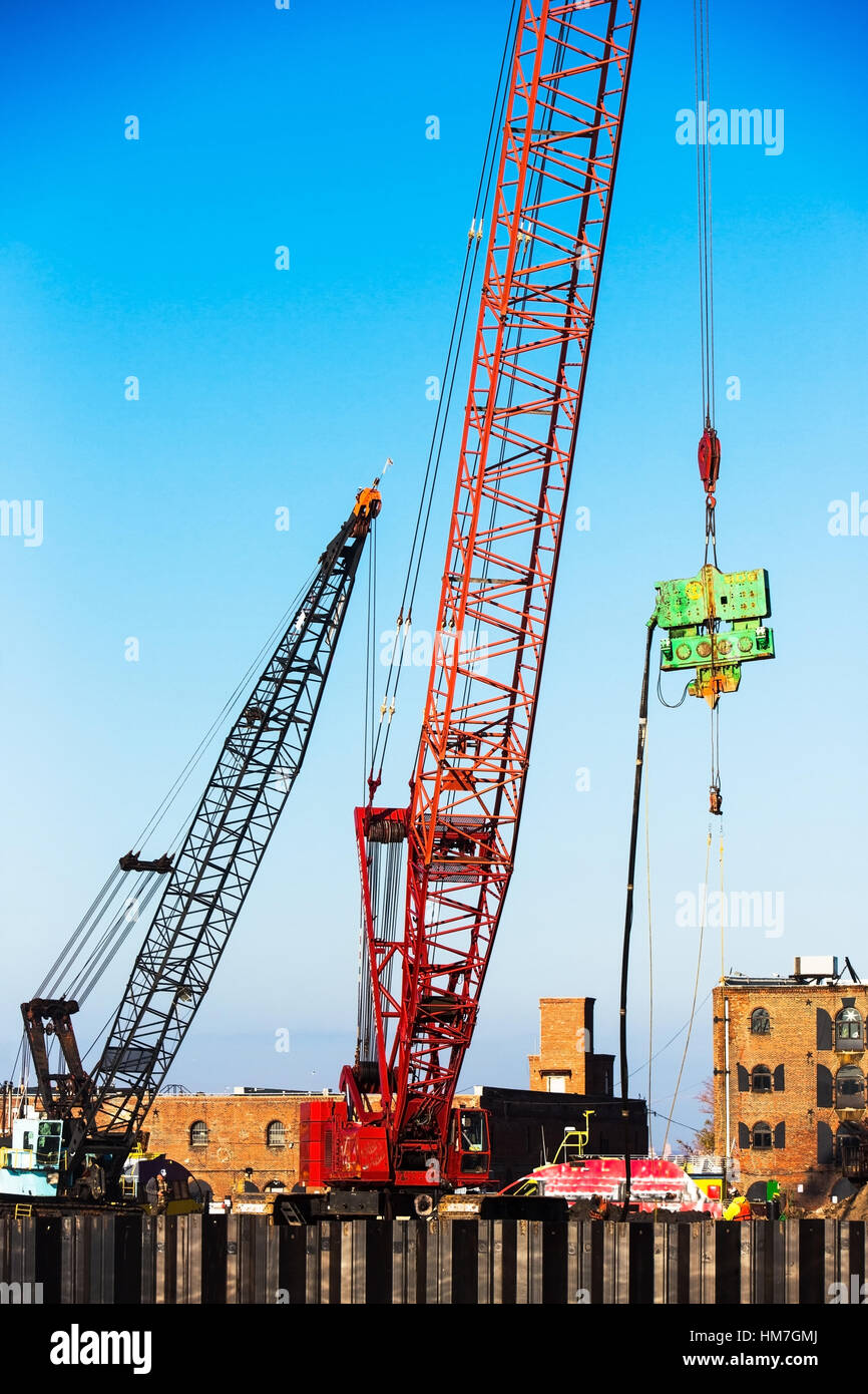 USA, New York, Construction site Stock Photo