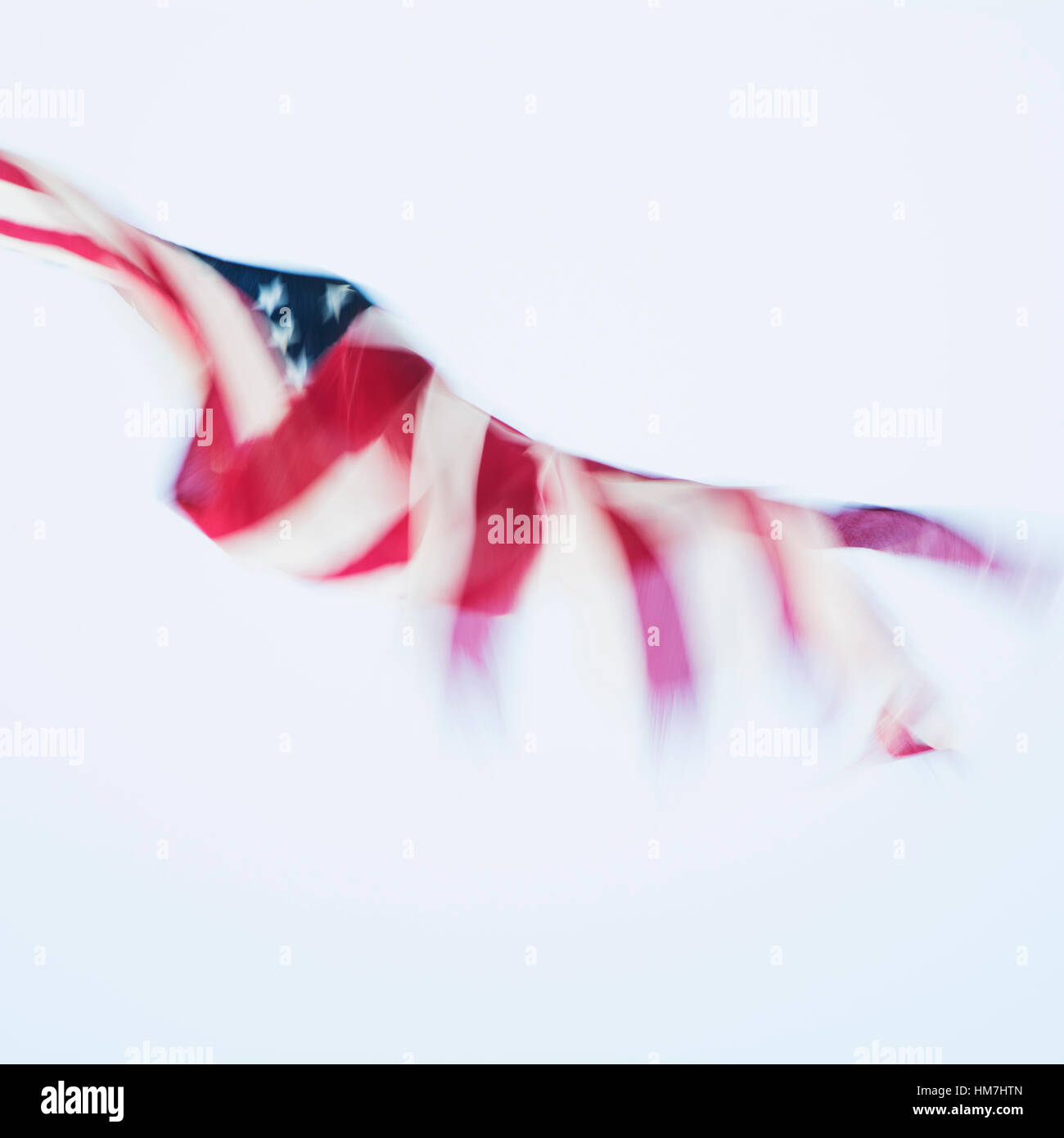 Blurred american flag against white background Stock Photo