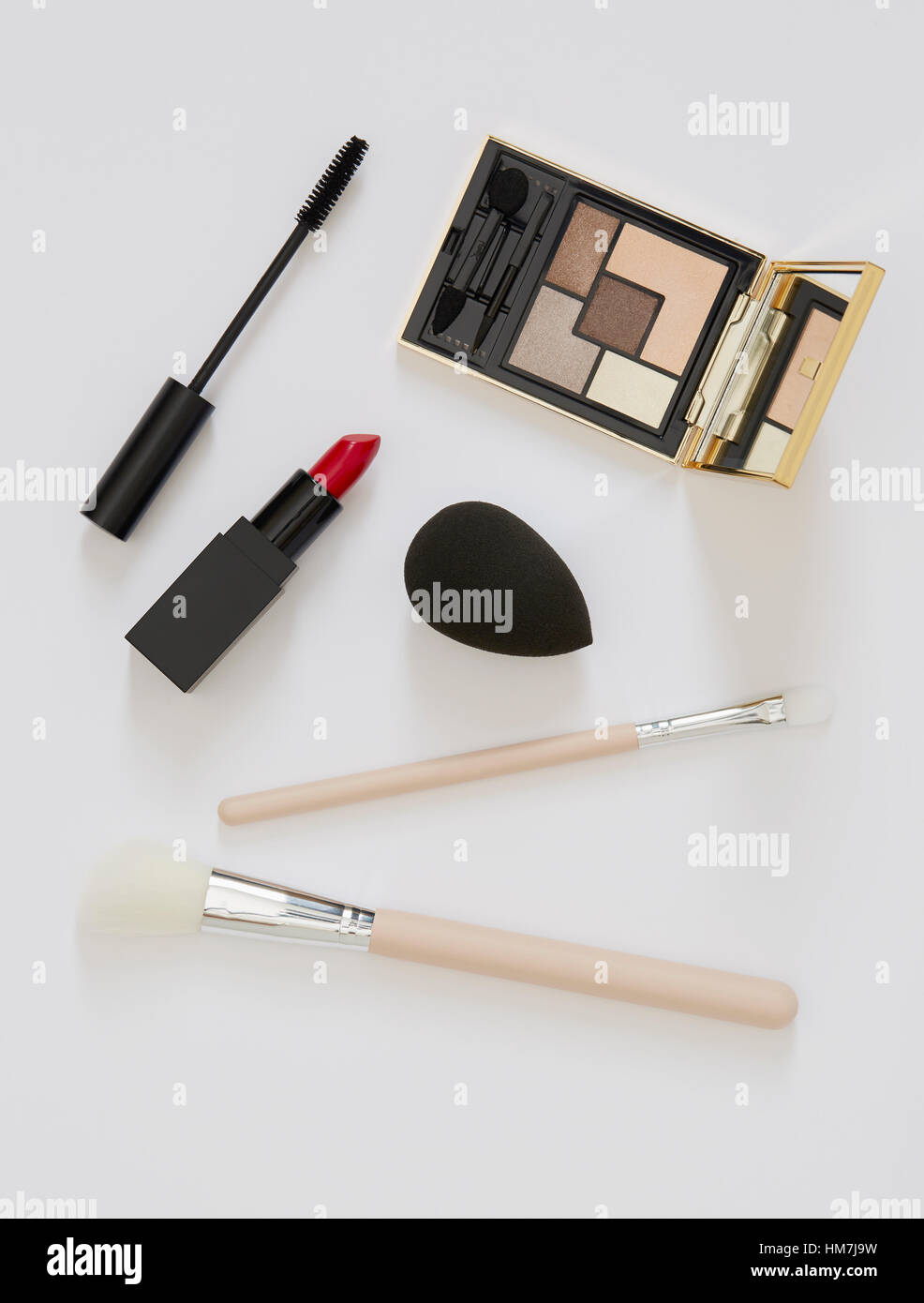 Cosmetics against white background Stock Photo