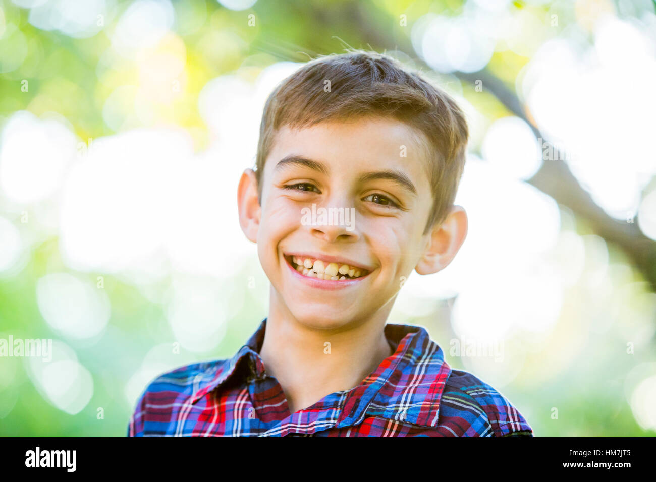 Portrait of smiling boy Stock Photo
