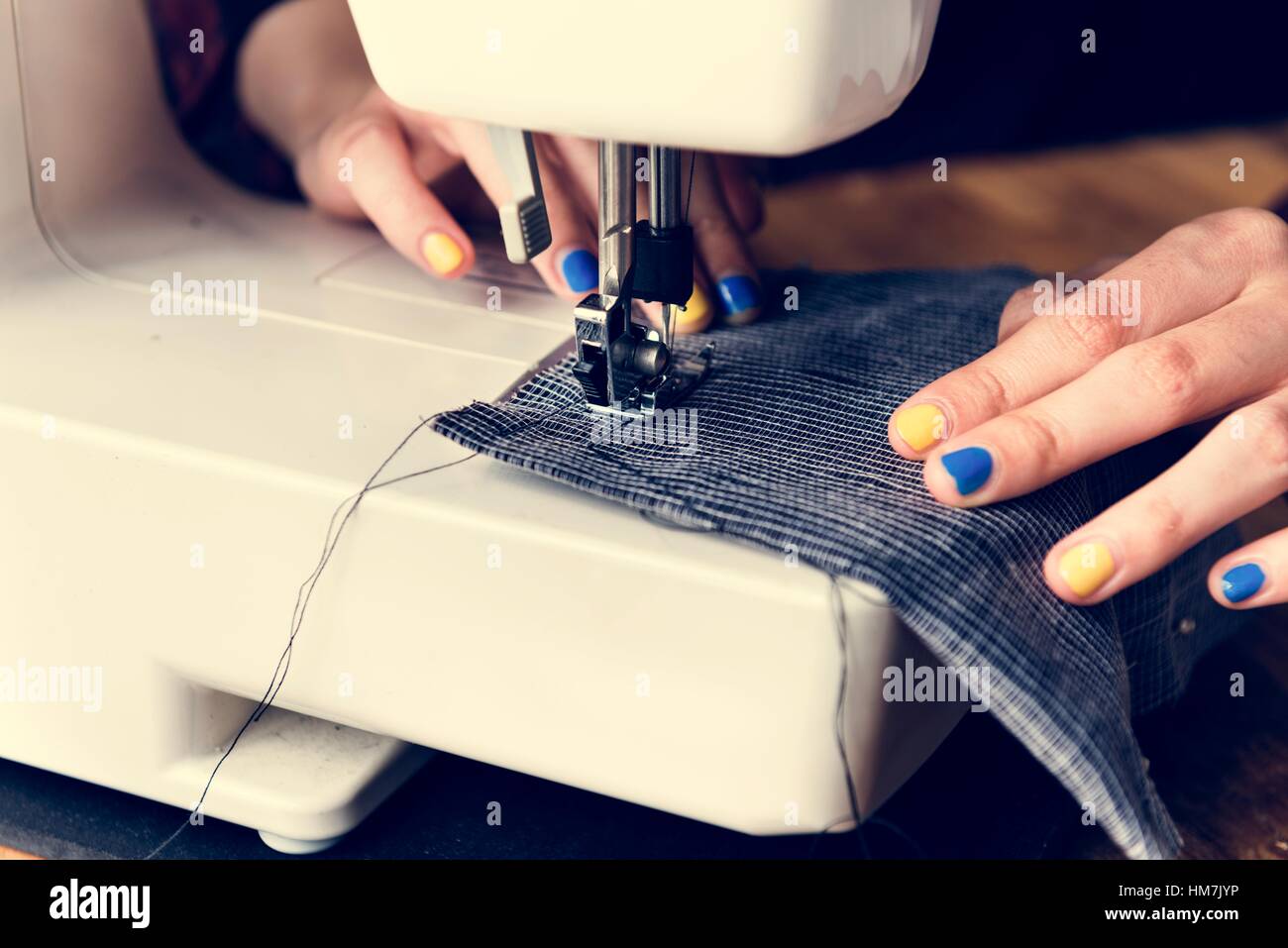 Fashion Design Sewing Machine Concept Stock Photo Alamy