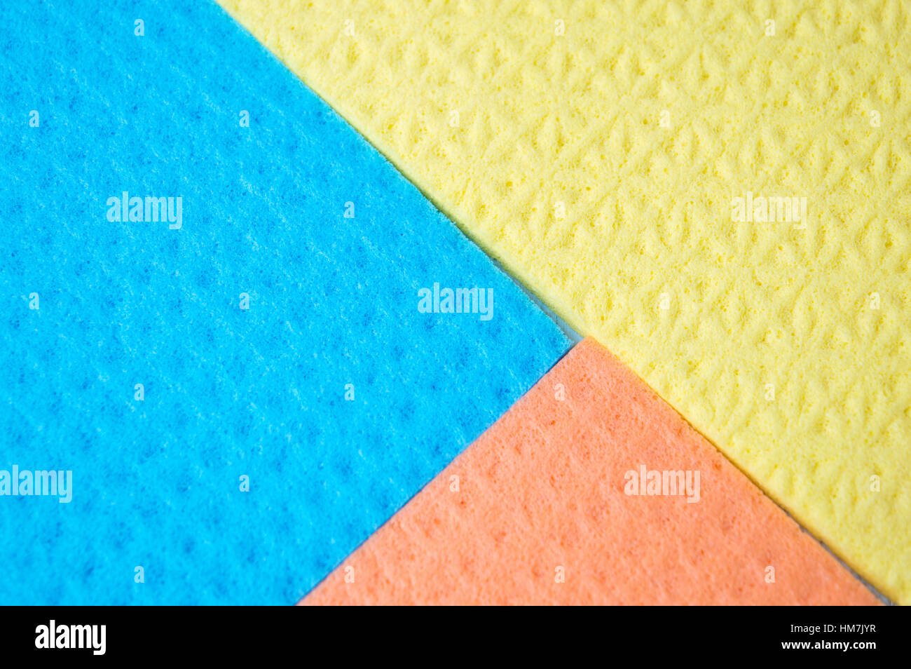 Various cleaning cloth background pattern close up Stock Photo