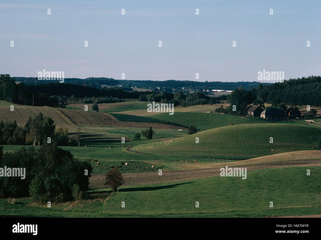 Country landscape, Kashubia, Poland Stock Photo Alamy