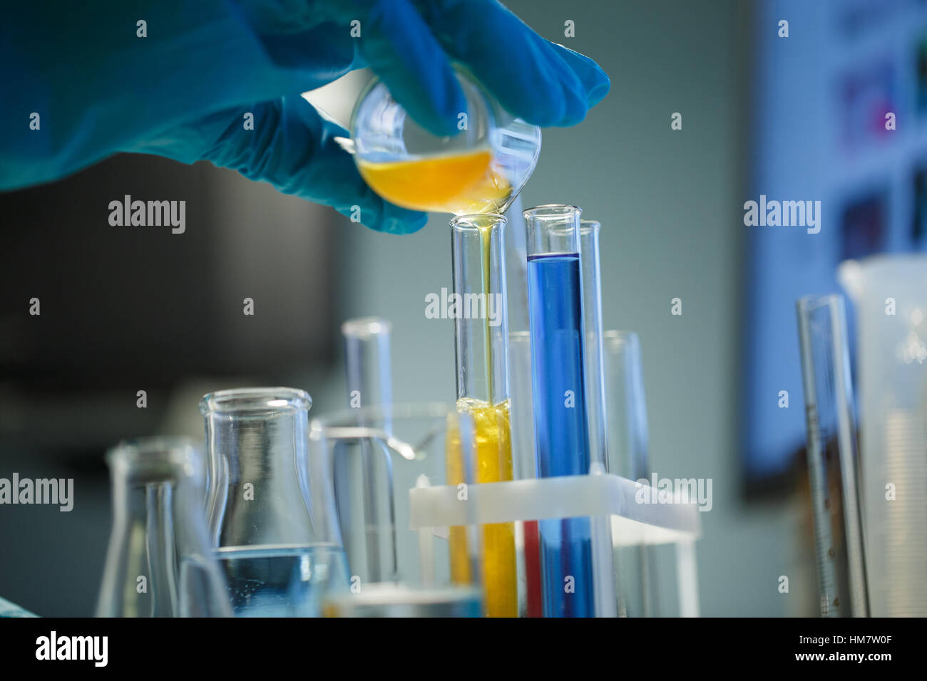 Photography of laboratory chemical tests Stock Photo Alamy
