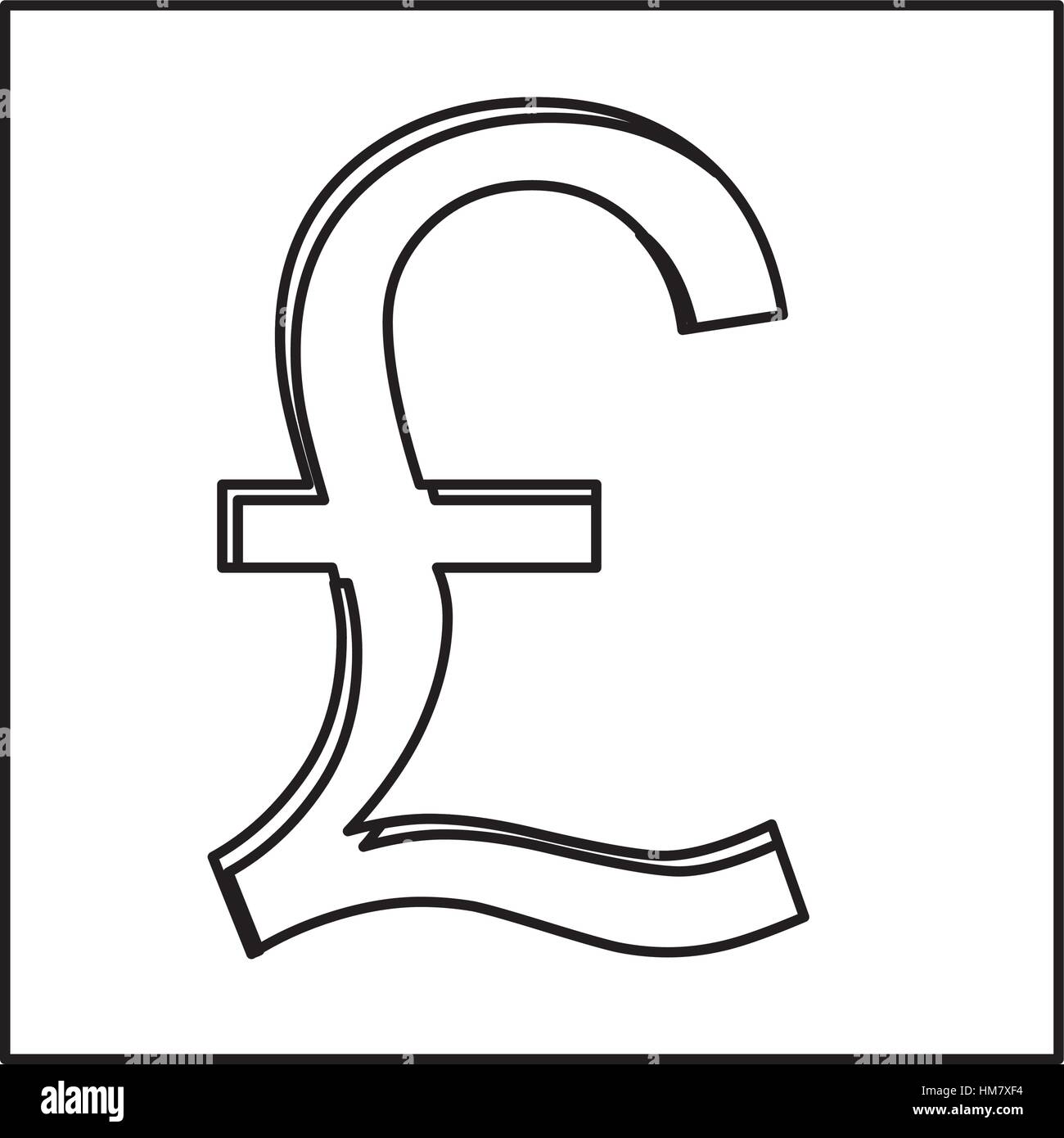 Monochrome Contour With Currency Symbol Of Sterling Pound In Square monochrome-contour-with-currency-symbol-of-sterling-pound-in-square