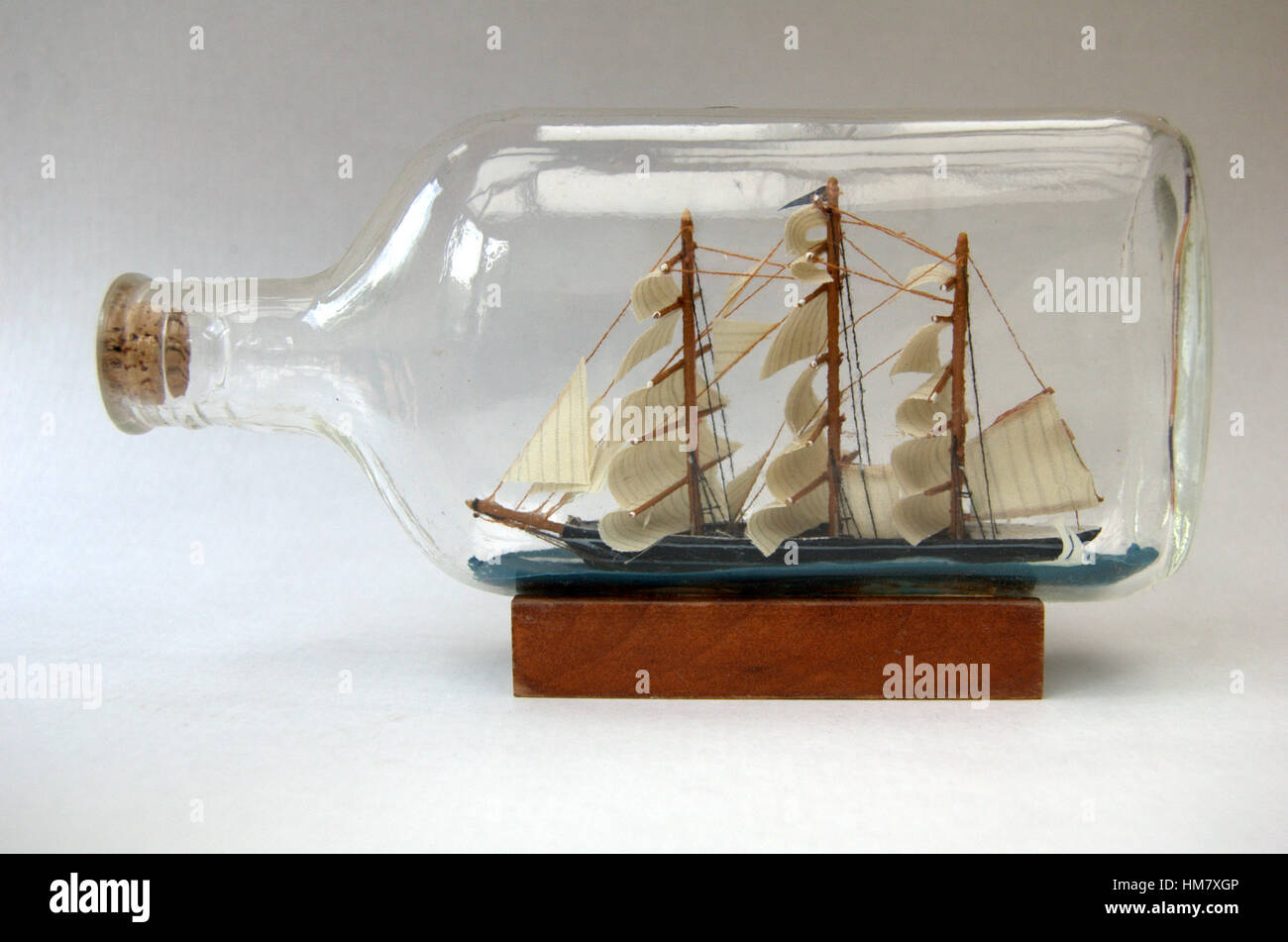 Ship in a bottle. Stock Photo