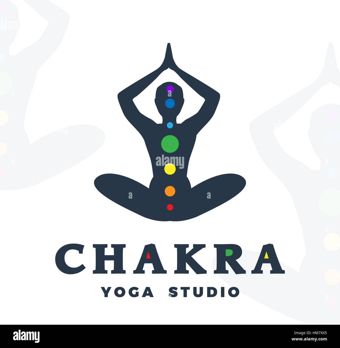 Yoga studio logo template. Chakra company logotype. Meditation ...