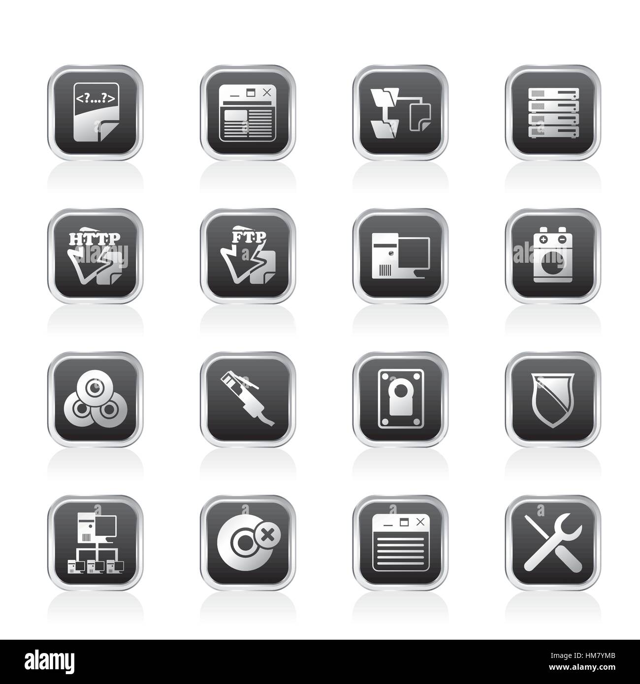Server Side Computer icons Stock Vector Image & Art - Alamy
