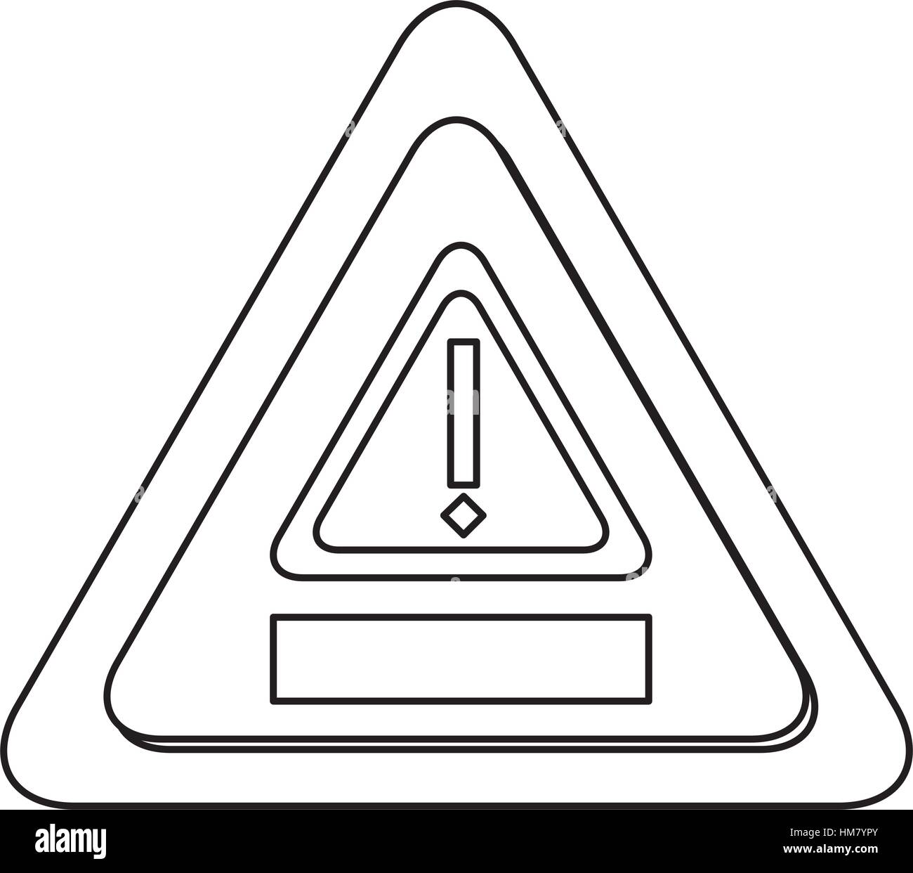 Caution Sign Coloring Page