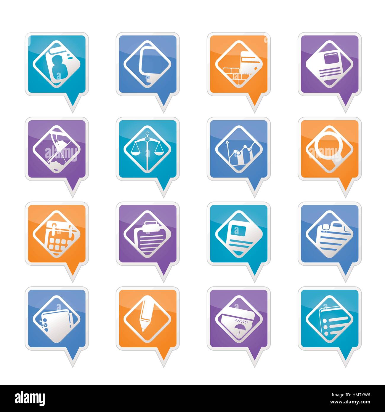 Business and office icons Stock Vector Image & Art Alamy