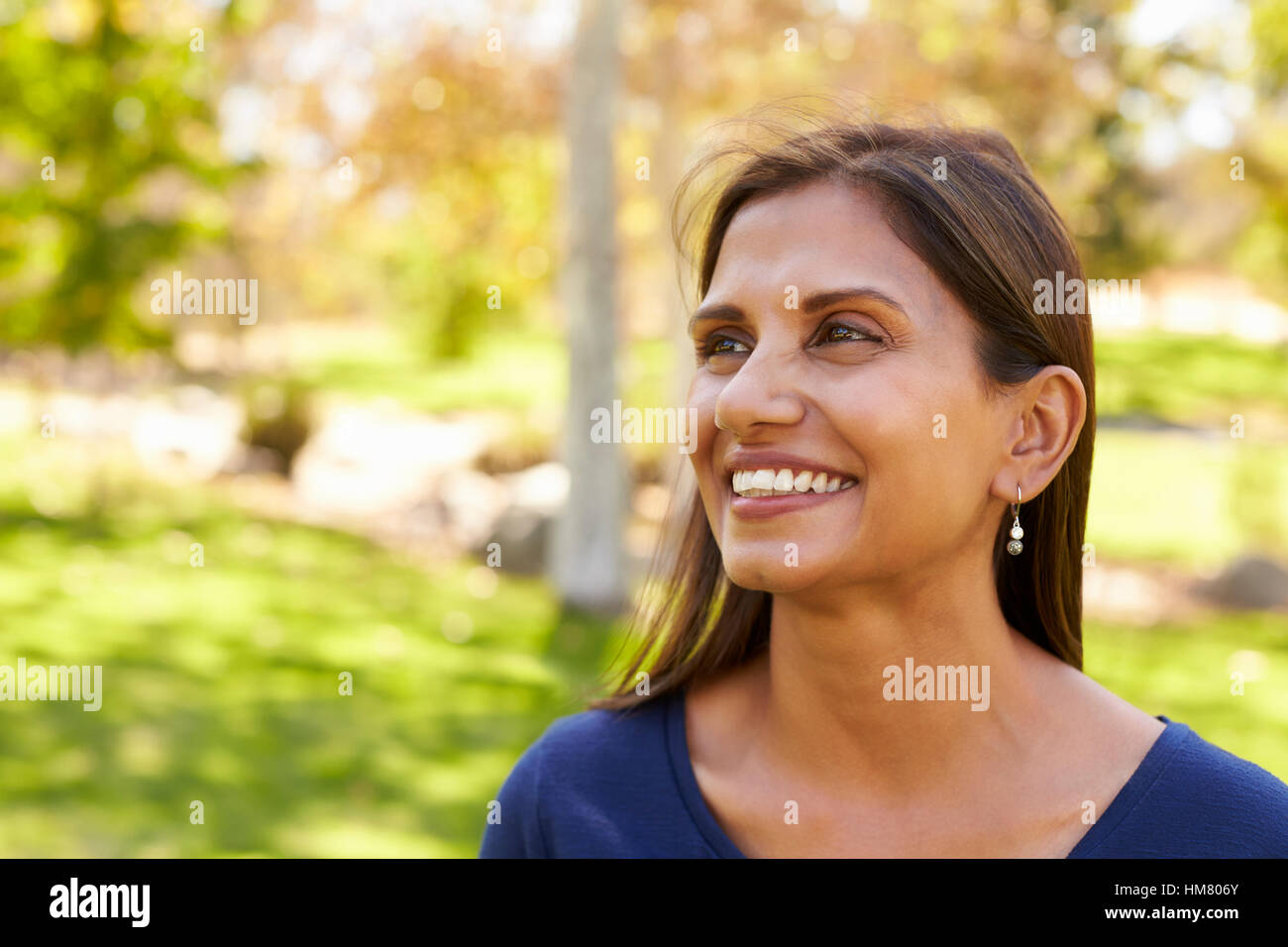 Mixed race woman smiling hi-res stock photography and images - Alamy
