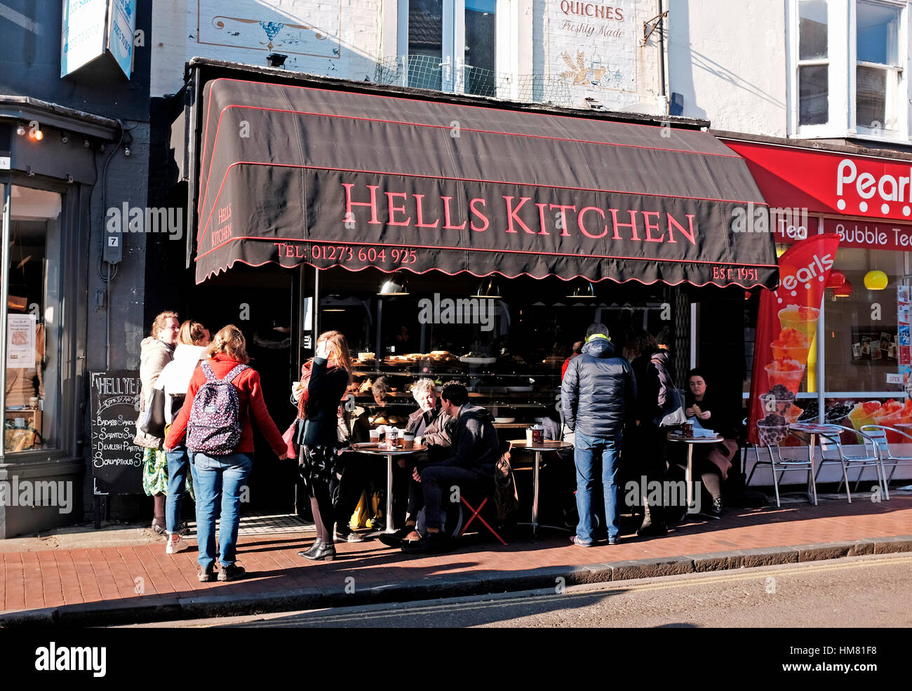 The Hells Kitchen Cafe In Brighton North Laine District Uk Stock