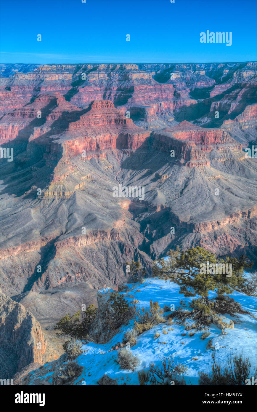 From Pima Point, South Rim, Grand Canyon National Park, UNESCO World Heritage Site, Arizona, USA Stock Photo