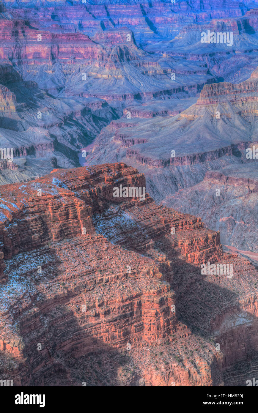 From Turnout near Mojave Point, South Rim, Grand Canyon National Park, UNESCO World Heritage Site, Arizona, USA Stock Photo