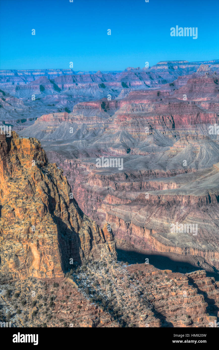 From Lipan Point, South Rim, Grand Canyon National Park, UNESCO World Heritage Site, Arizona, USA Stock Photo