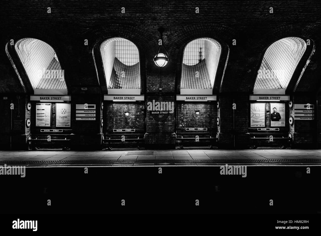 Baker Street tube station, London, United Kingdom Stock Photo