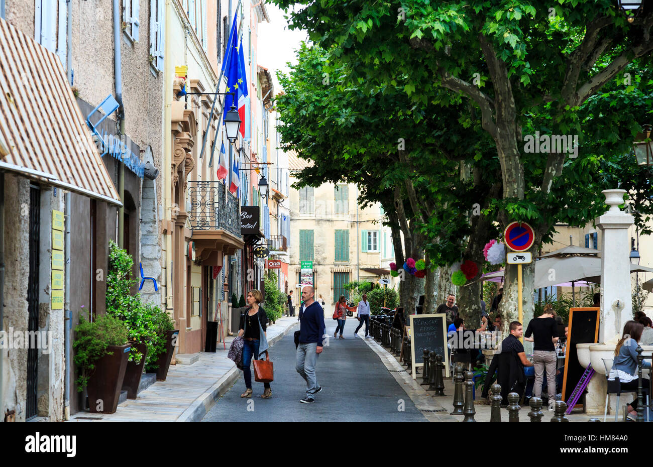 the village of La Cadiere d'Azur, in the Cote d'azur, south of france Stock Photo