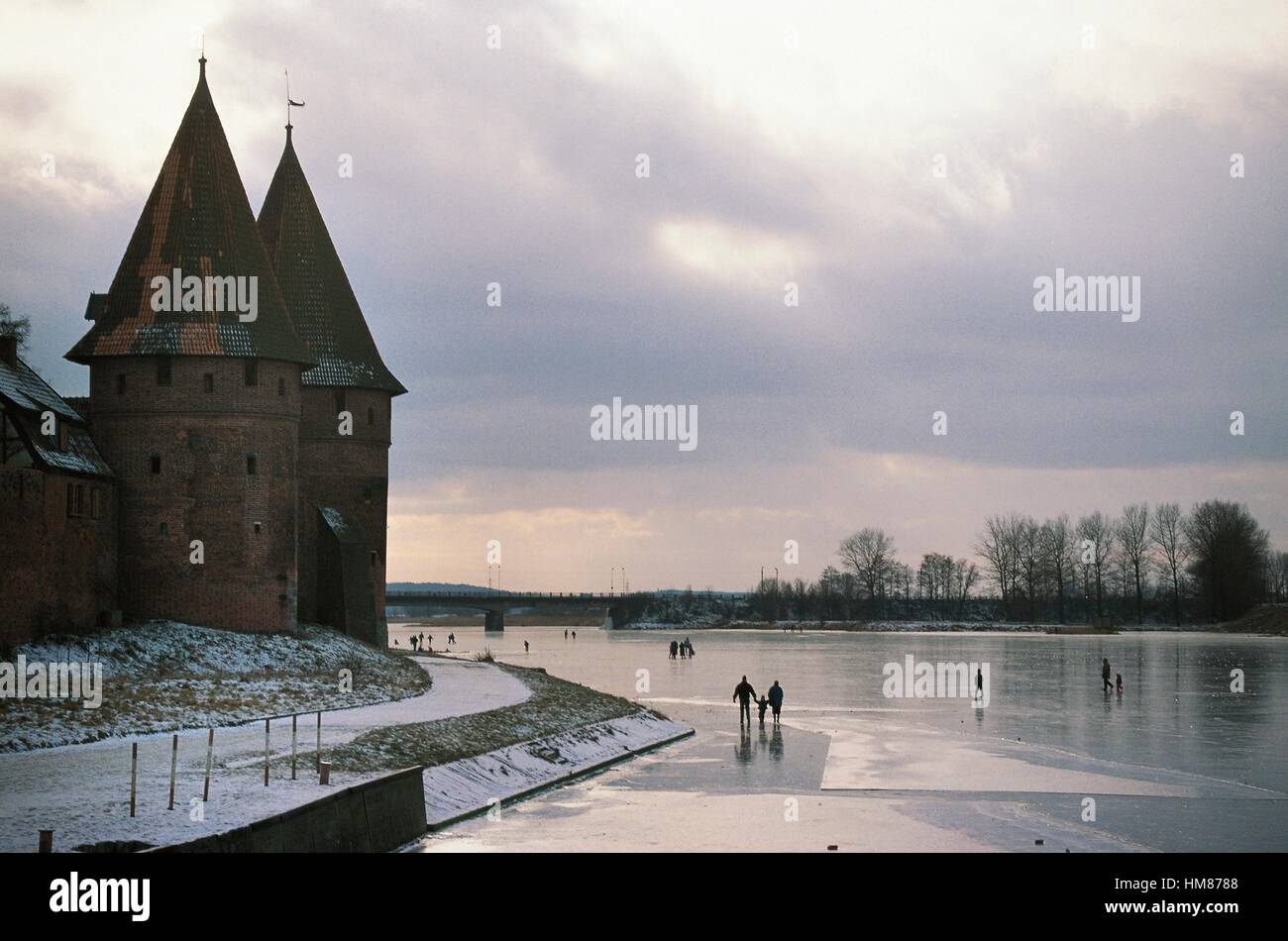 Castle of the Teutonic Order, 13th century (UNESCO World Heritage List, 1997), Malbork, Mazury, Poland. Stock Photo