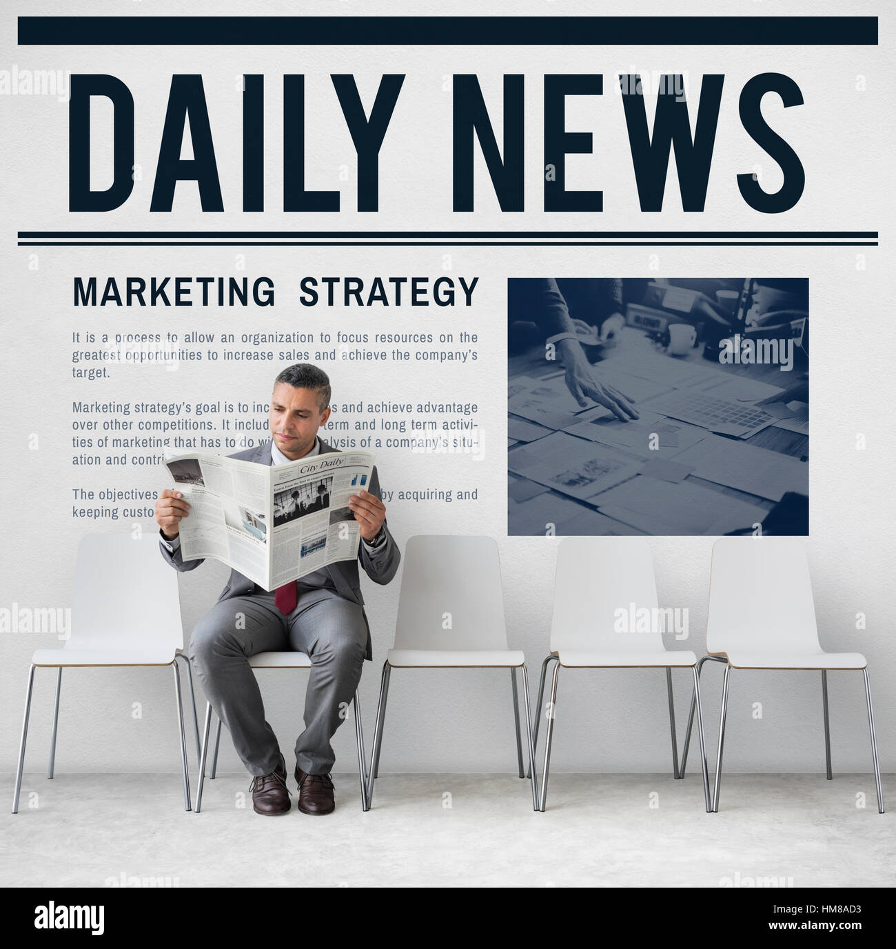 Daily News Announcement Information Report Concept Stock Photo Alamy