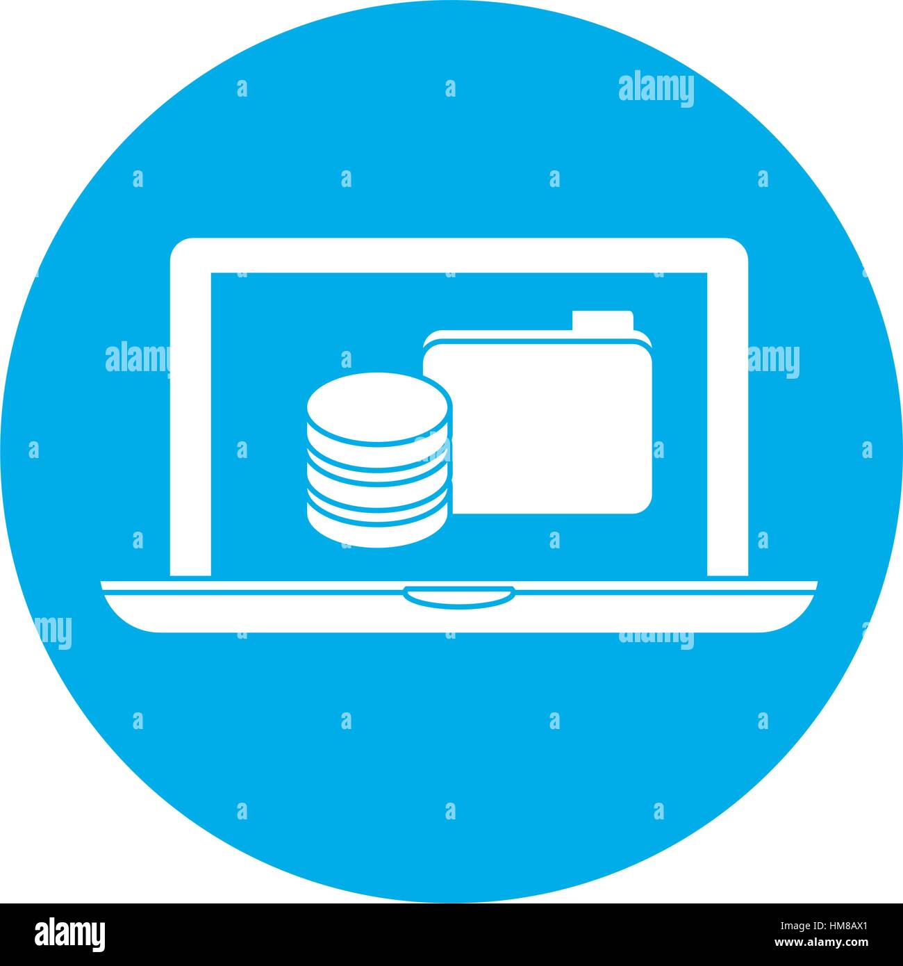 data center storage two tone button icon image vector illustration ...